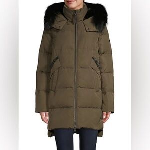 Derek Lam 10 Crosby Faux Fur Lined Down Coat Jacket